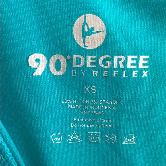 90 Degree By Reflex Blue Fitted Ruched T-Shirt - Picture 2 of 4